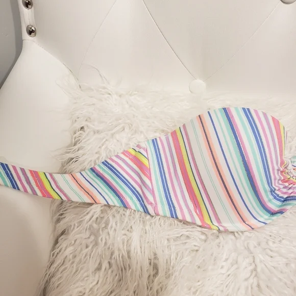 Pink Victoria's Secret 36b rainbow push up padded - Picture 5 of 6